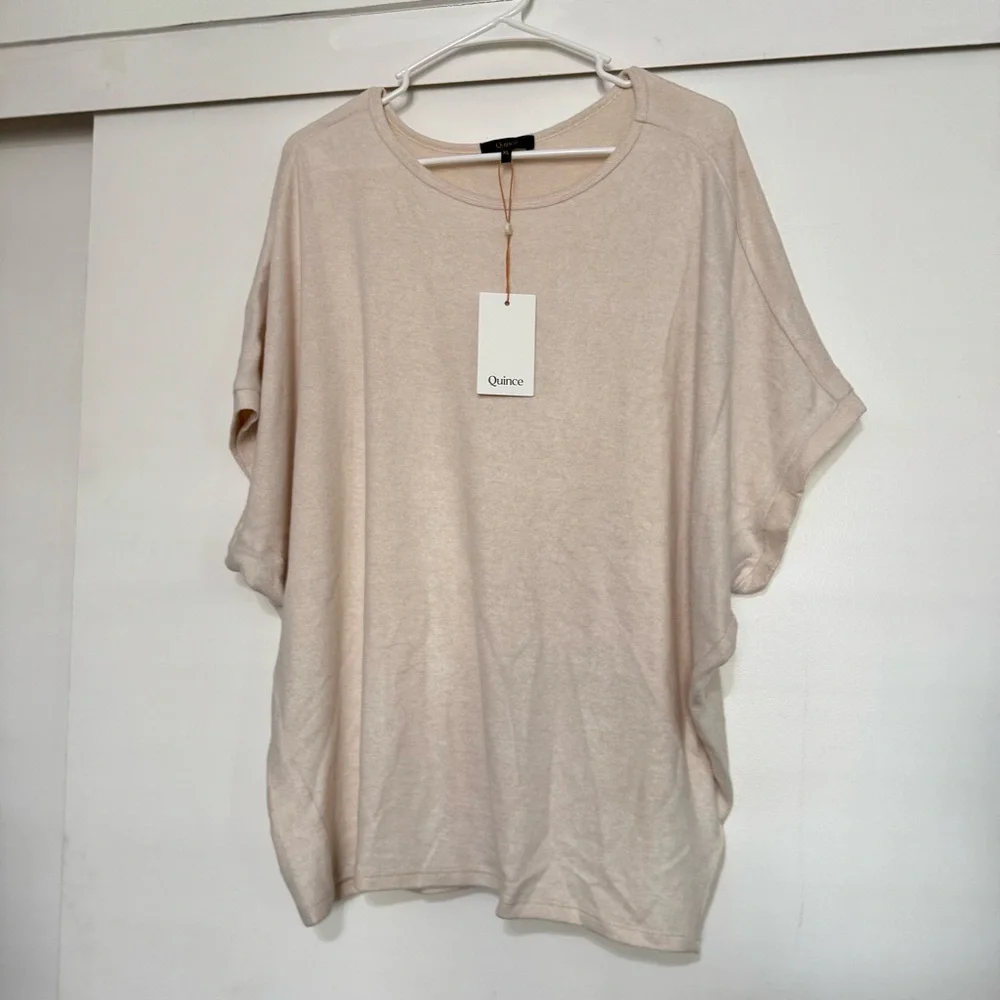 Quince NEW Dolman Brushed Soft Sweater Top Ivory - Picture 2 of 6